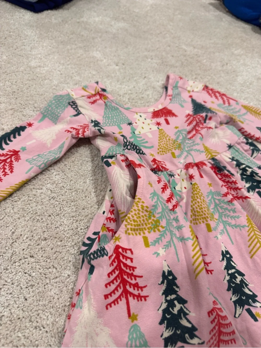 Hanna Andersson Pink Long-Sleeve Holiday Dress
